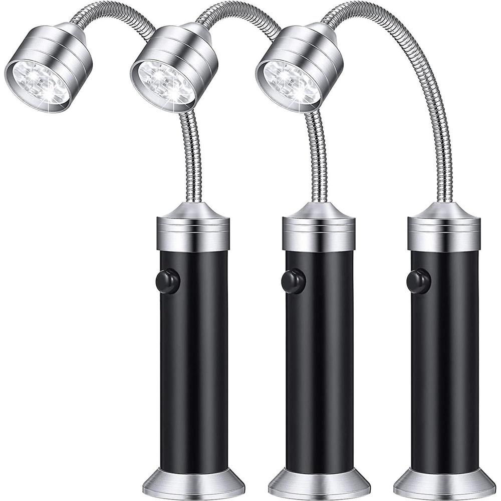 3-piece barbecue light set with magnetic base, LED barbecue light, adjustable barbecue light, 360-degree rotatable neck, grill light