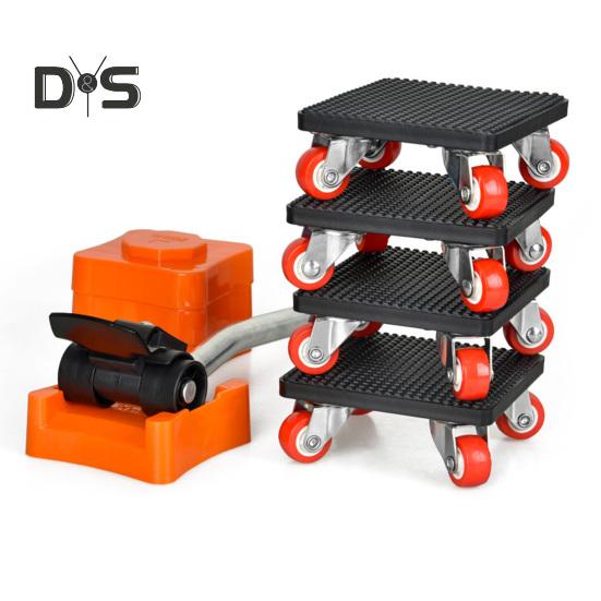 1 комплект подъемного инструмента для мебели с ломом, подъемный блок, тяжелый подъемный механизм для мебели с колесами, тележка для перемещения мебели на роликах