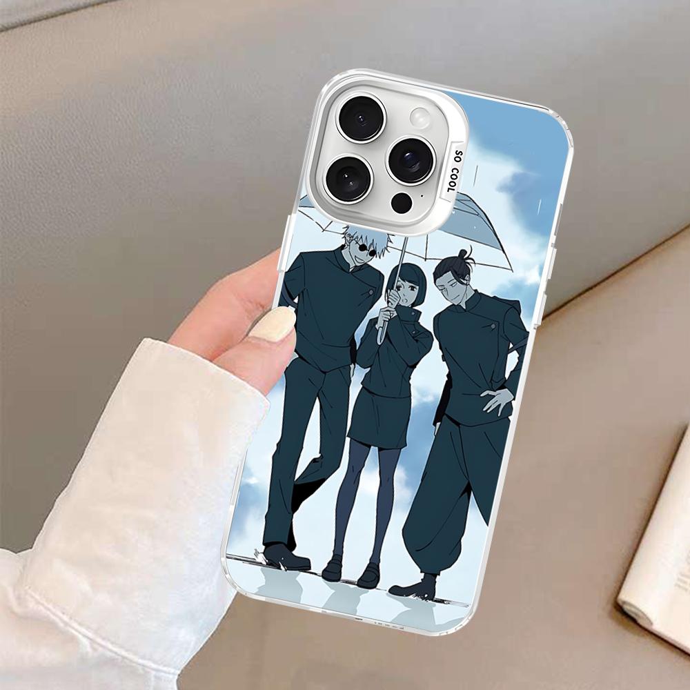 Чехол для телефона J-Jujutsu K-Kaisen Geto Gojo Аниме Для IPhone 16 15 14 13 12 11 Pro Max X XR 8 7 Plus Матовый Ударопрочный Задний Чехол