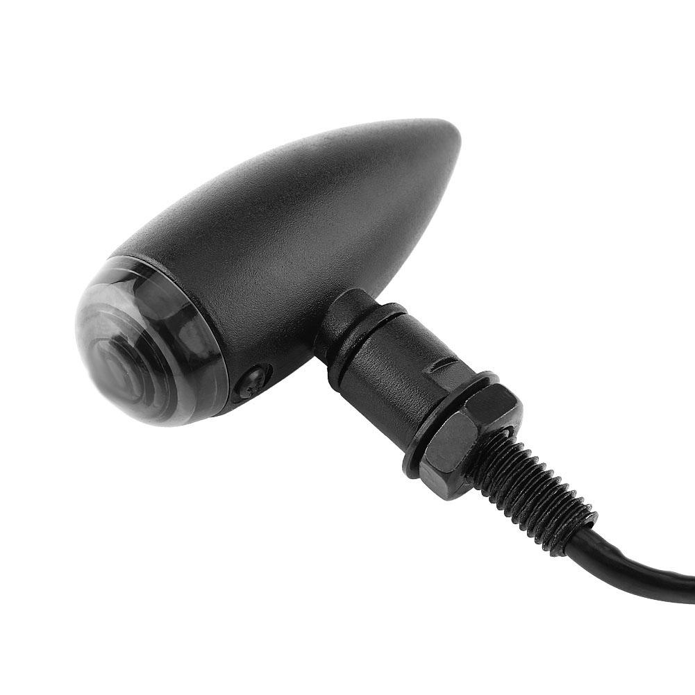2pcs Motorcycle Bullet Amber Turn Signals Indicator Lighting Lamp Black