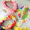 Silk Petal LED Hawaii Leis Beach Accessories Glow Necklace Light Up Lei  Event Decoration
