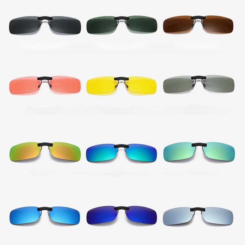 1 шт., поляризационные очки унисекс с зажимом для вождения, солнцезащитные очки дневного видения UV400, линзы для вождения, ночного видения, солнцезащитные очки для верховой езды, зажим для очков