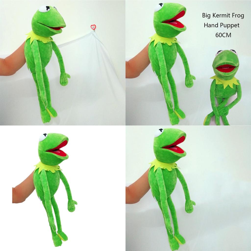 Delightful 60cm Big Kermit The Frog Plush Hand Puppet Perfect For Kids Playtime