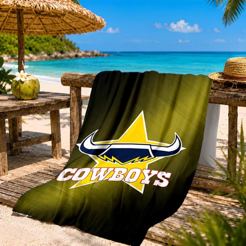 North Queensland Rugby Beach Towel, Quick-drying, Easy to Care for, Suitable for Both Fitness and Beach Vacations,Sports Essential