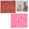 Cabin Door Window Silicone Mold Fondant Cake Decorative Baking Tool