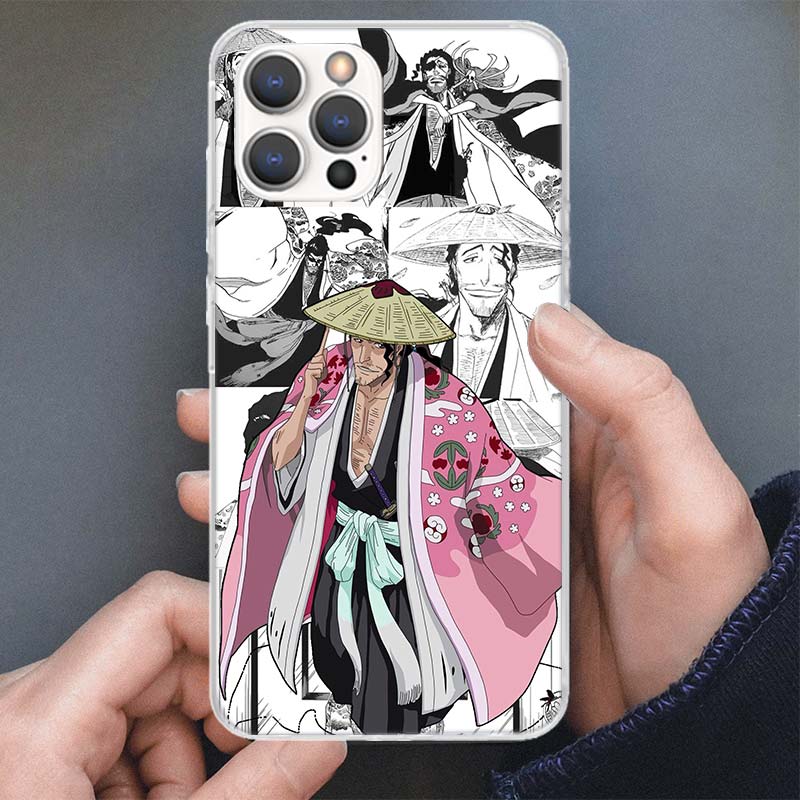 Чехол для телефона Bleach Аниме Ичиго Кенпачи Для iPhone 17 16 15 14 13 12 11 Pro Max Mini Plus Air 7 SE 8 Мягкий Силиконовый Печатный Корпус F