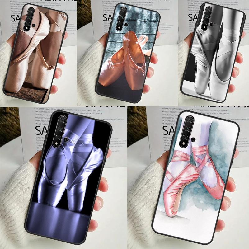 Ballet Ballerina Shoes Pointes Case For Huawei P30 P20 P40 Lite Nova 5T 11i 8i 3i 9 10 SE 11 Pro Y90 Y70 Y61 Y60 Y91 Cover