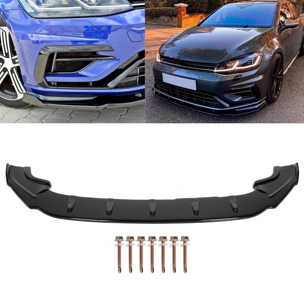 Glossy Black Front Bumper Lip Spoiler Refit for Maxton Style Splitter Fit for MK7MK7.5 GTD R