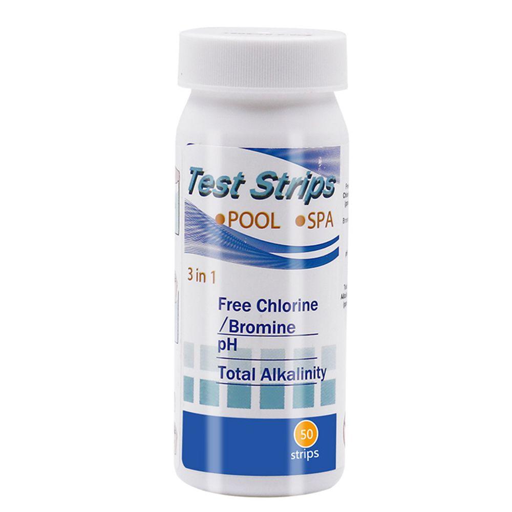 50pcs Swimming Pool Alkalinity Test Strips 3 In 1 Test Paper Water Test