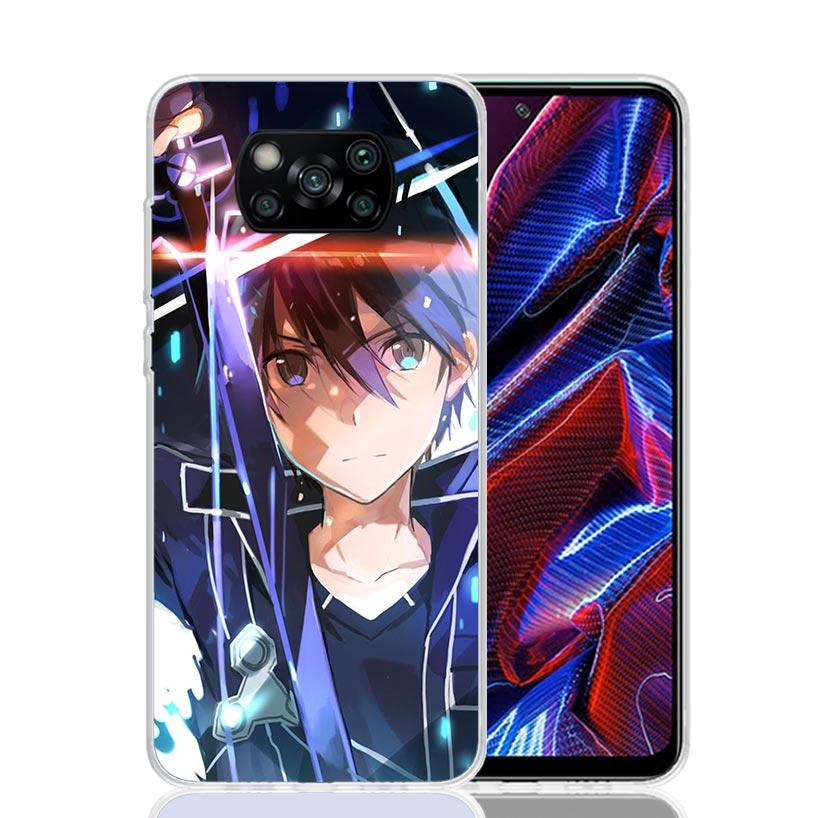 Sword Art Online Anime Case Phone Cover for Xiaomi Redmi Note 10 9 9S 8 8T 7 5 Pro Mi 12T 11T 10T 9T 12 11 Lite A3 A2 Trend Fund