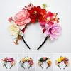Imitation Flower Decor Hair Hoop Elastic Design Travel Party Headband Various Styles Floral