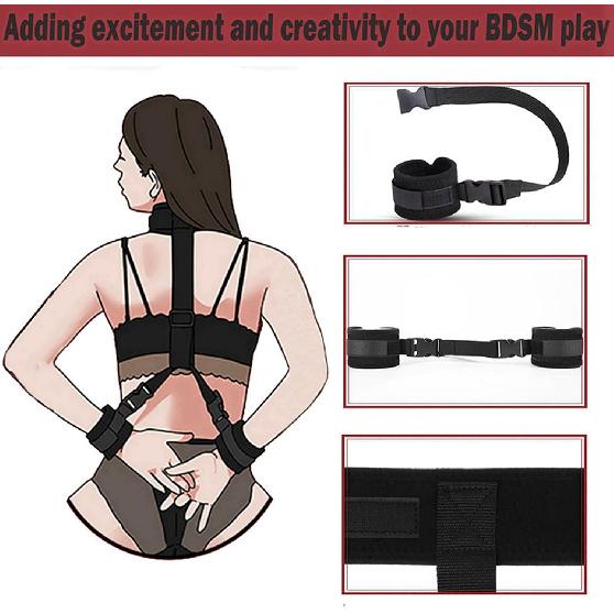 BDSM Sex Toys Bondage Kit Straps Cuff Bondaged Rope Cord & Rope Kit Sweater | Bondaged Tie Downs Kit Women Bed Restraint for Queen Sized Bed