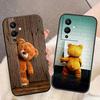 Забавный Милый Медведь Чехол для Телефона Для Infinix TECNO POP SPARK SMART 6 7 8 9 CAMON 40 30 30S 15 16 17 20 20C Pro Чехол Обложка Корпус Capa