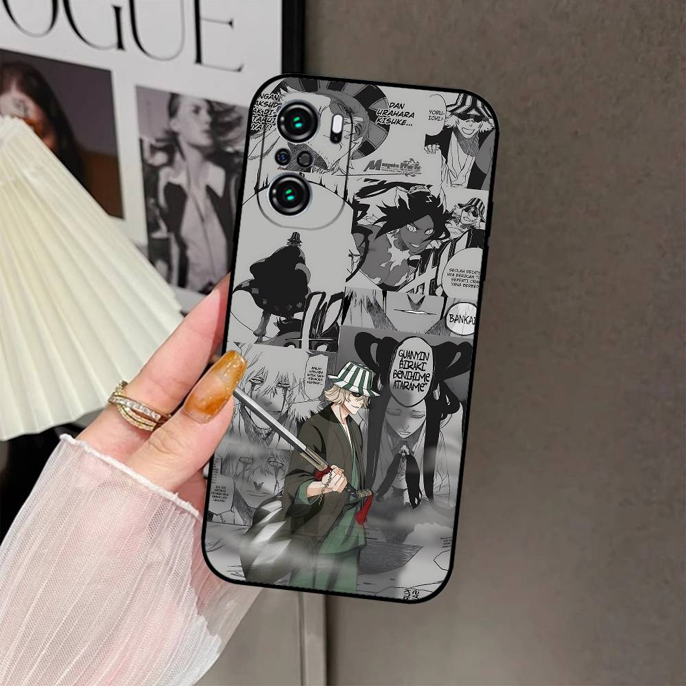 Чехол для телефона Bleach Anime Л-Кисуке Урахара Черный чехол для телефона для Xiaomi 11 12 Redmi Note 11 5G 8T 9A 9 10T Note8Pro Note9 12S Ultra