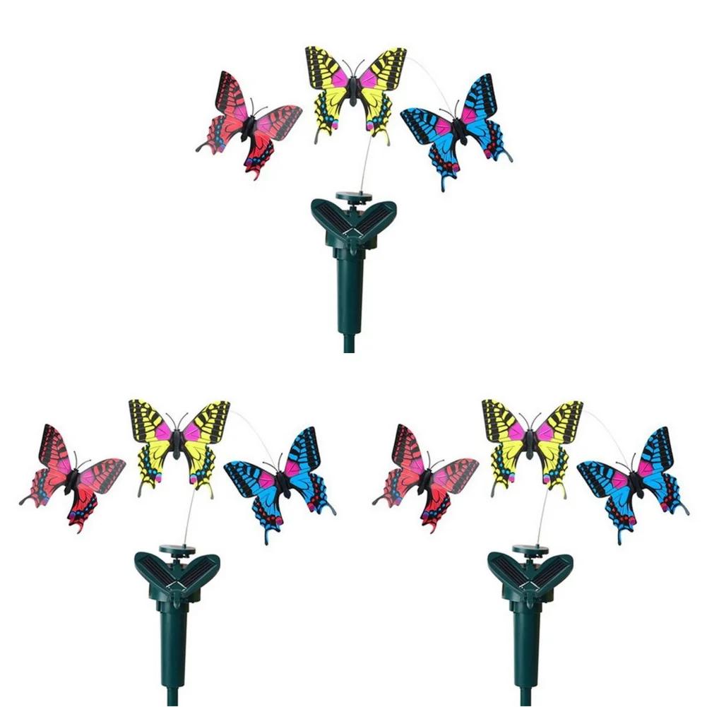 Солнечные летающие колибри для помещений и улицы, танцующие порхающие бабочки, водонепроницаемые, творческая атмосфера для домашних дорожек