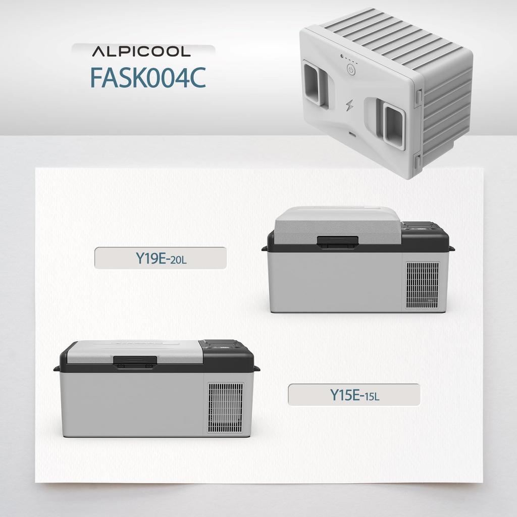 Alpicool Автомобильный холодильник Высокая емкость для и Y19E Автомобильные холодильники FSAK-004, 15600 мАч/173 Втч, Перезаряжаемый, P8, P15, P18, Y15E,