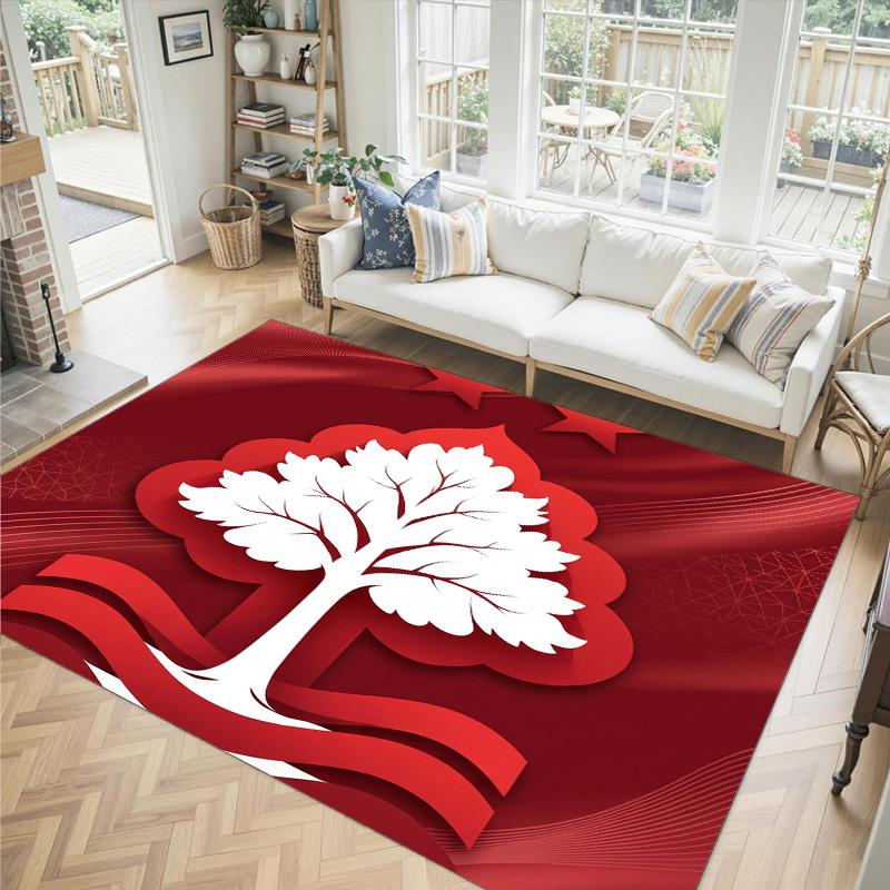 Nottingham Forest Design Crystal Velvet Carpet Cozy Non?Slip Printed Rug For Bedroom Living Room Entrance