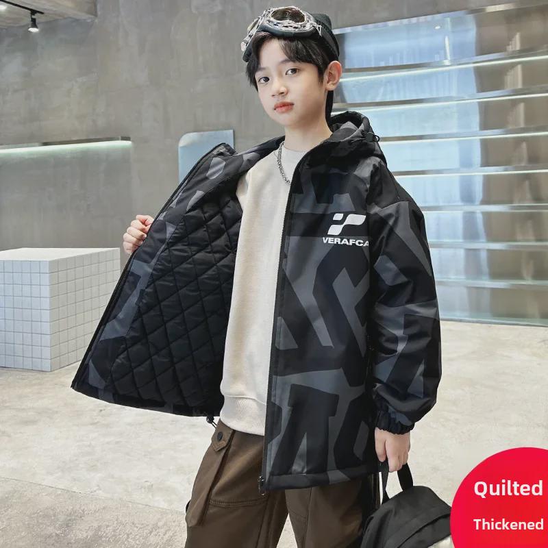 Стеганые зимние куртки для мальчиков 2023 года: Модные, толстые и теплые для детей