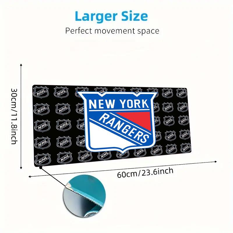 New York Rangers Color Mouse Pad Large Gaming Table Cushion Non-slip Laptop Tablet Big Mousepad XXL Mat Mini PC Playmat With Lock edge