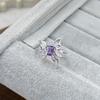 French Sweet And Cool Purple Enamel Zircon Butterfly Opening Ring Female Niche High-End Cold Wind Light Luxury Index Finger Ring