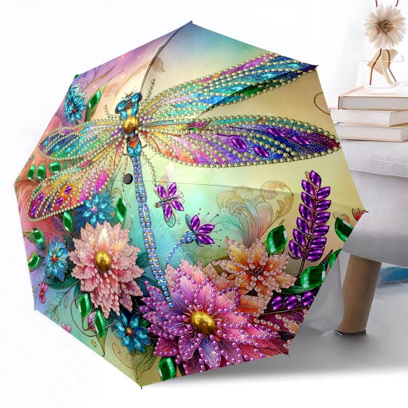 Blue Peacock Garden Outdoor Automatic Umbrella Retractable Design with 8-Rib Durability Lightweight Perfect Gift for Friends Family