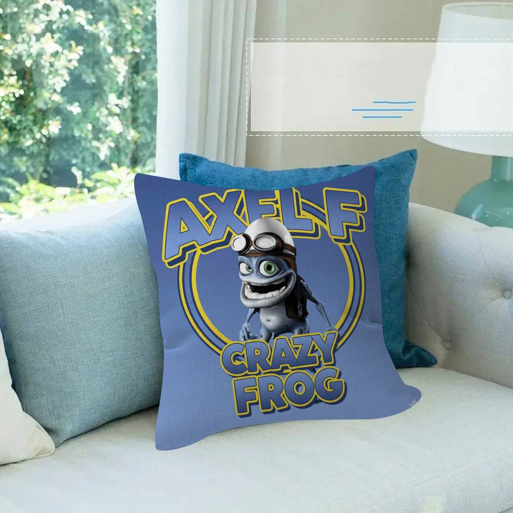 C-Crazy Frog DJ Ding D-Ding cushion  Pillow Gift Home Office Decoration Bedroom Sofa Car Cushion Cover case 45x45