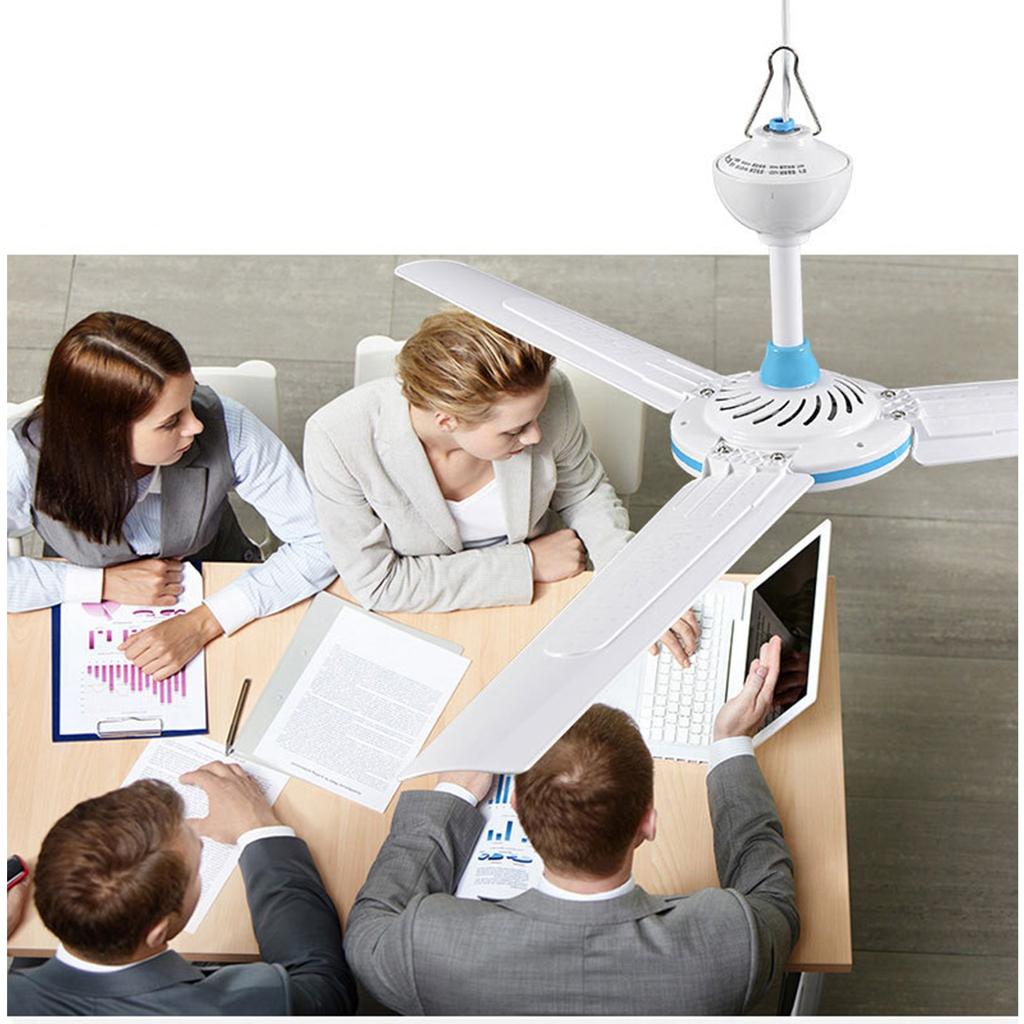 Малый трехстворчатый потолочный вентилятор, 500 мм, 220 В, двухконтактная вилка стандарта США