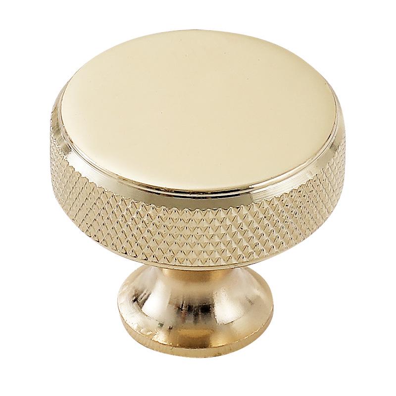 Золотая круглая ручка для ящика класса люкс с одним отверстием для современных простых шкафов