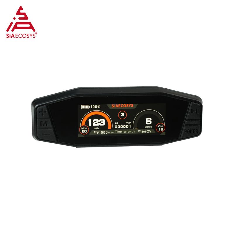 SiAECOSYS New 3.13inch TFT SCJ313 Speedometer CAN BUS and One-Lin Protocol for Electric Motorcycle Long Gauge Adjustable Display