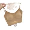 Summer invisible wear beautiful back underwear women's liquid foundation impervious large U-neck thin shoulder strap beautiful back seamless bra