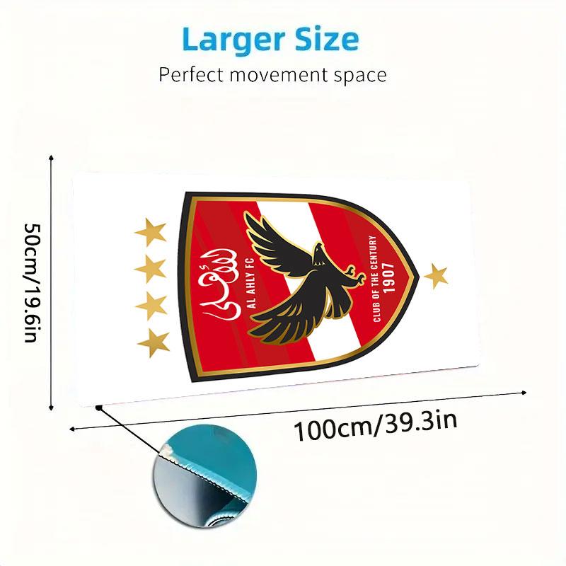 Коврик для мыши Al Ahly SC, Большой игровой коврик для стола, Нескользящий коврик XXL для мыши для ноутбука и планшета, Коврик для мини-ПК со прошитыми краями