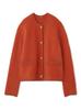 Mira Owen Gold Button Short Alpaca Knit Cardigan Jacket 09WNJ244003RED0