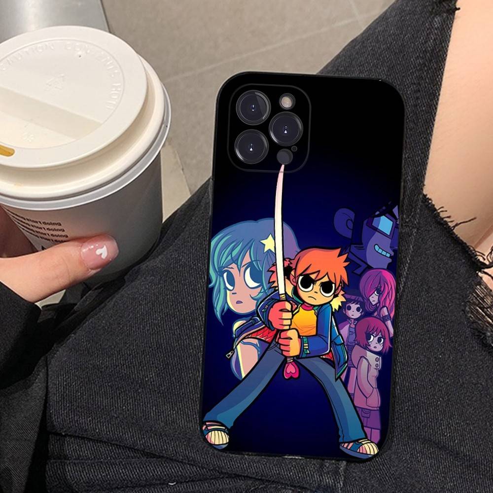 Чехол для телефона S-Scott Pilgrim для iPhone 17 Air 16 15 14 Plus 13 12 Mini 11 Pro Max Черный