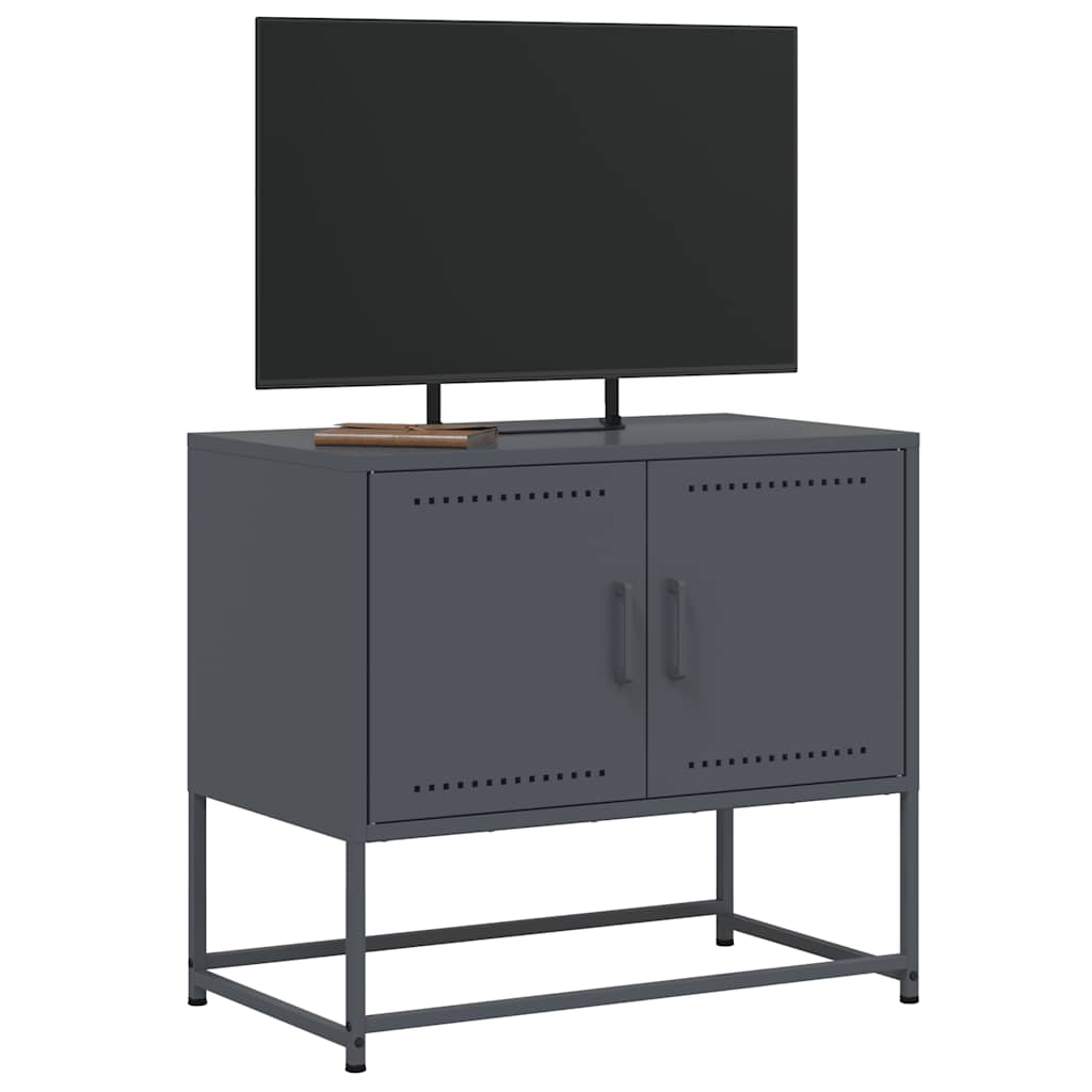 Vidaxl Szafka Pod Telewizor, Antracytowa, 68,5X39X60,5 Cm, Stalowa