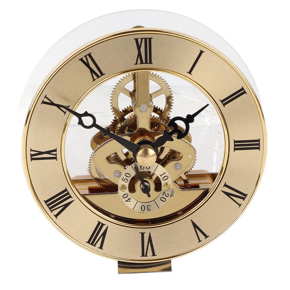 Round Shape Built in Clock Insert Metal Construction Clock Accessories  Home Decoration