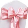 12 шт. пояса для стульев свадебный атласный рождественский однотонный чехол для стула с декоративным бантом на день благодарения вечеринка банкет несколько цветов