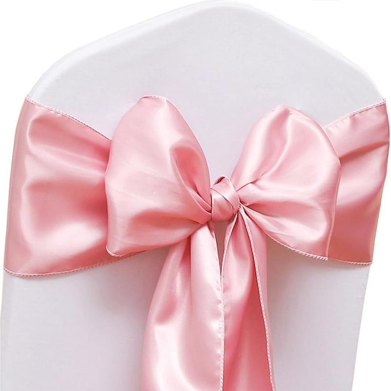 12 шт. пояса для стульев свадебный атласный рождественский однотонный чехол для стула с декоративным бантом на день благодарения вечеринка банкет несколько цветов