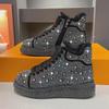 Women's 2023 Winter High-Top Diamond-Embellished Sports Casual Shoes with Plus Velvet