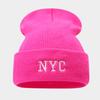 Simple and fashionable trendy brand NYC letter embroidered beanie men's and women's outdoor cycling camping warm cold hat