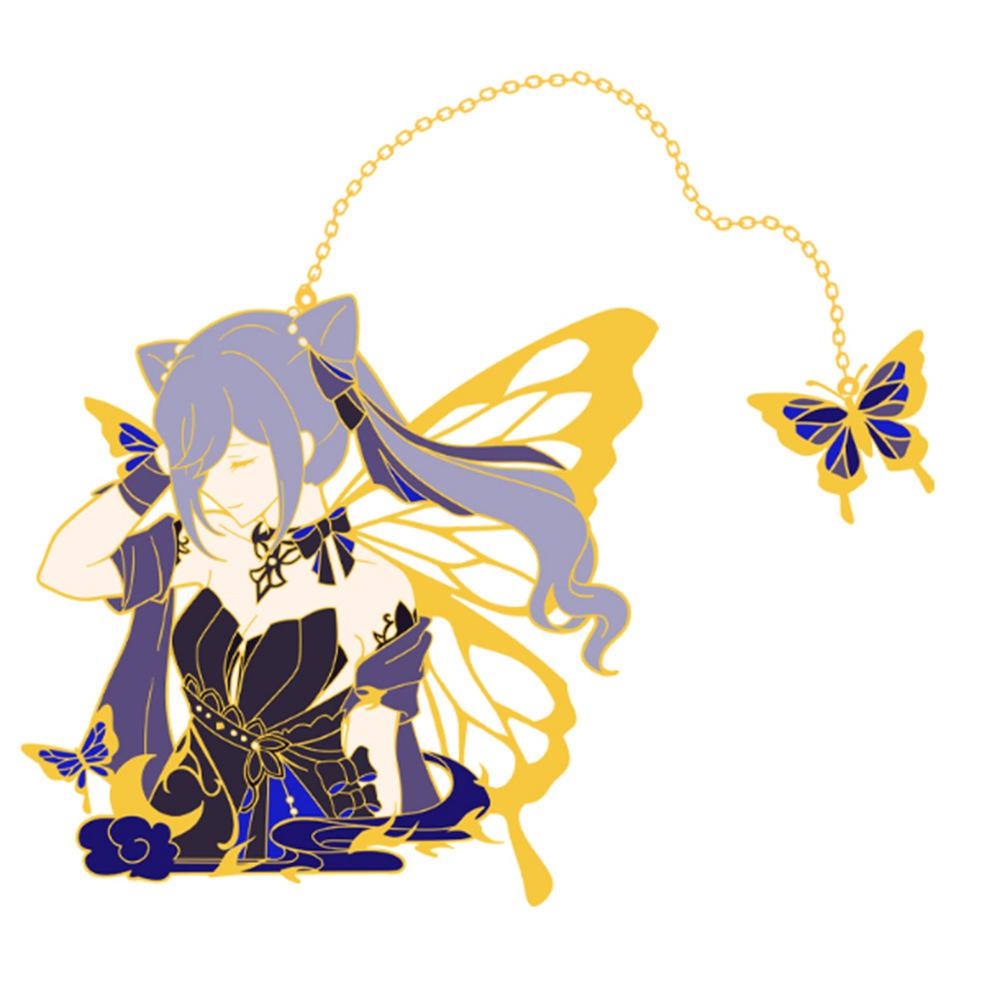 Эмалированные булавки Genshin Impact Xiao Kaedehara Kazuha Venti, брошь-булавка, металлический значок, коллекция пуговиц, сувенир, подарок для косплея