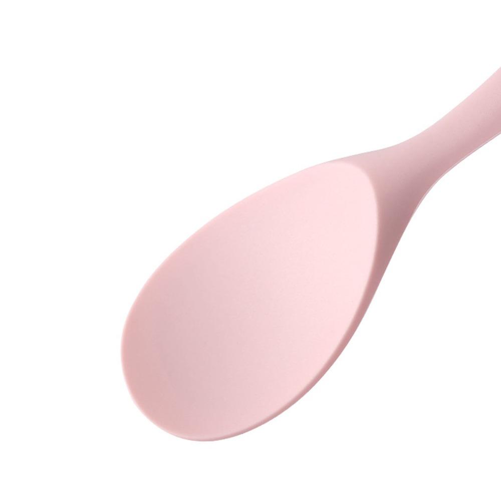 2Pcs Soft Silicone Rice Paddle Ergonomic Handle Rice Scoop Lightweight Serving Spatula Rice Serving