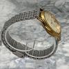 Б/у SEIKO 5E31-6040 Золотой циферблат Рабочие Мужские Кварцевые Двухцветные