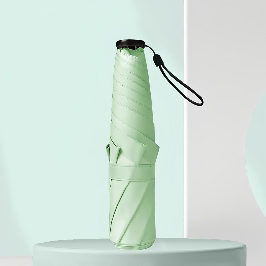 Japanese Ultra-Light 6-Bone Ultra-Light Feather Umbrella Vinyl Sun Protection Sunshade Folding Girl Portable Pencil Umbrella