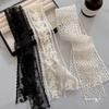 150/200cm Long Women Lace Narrow Scarf Elegant Lace Floral Ribbon Scarves Office Lady Wrist Headbands Foulard Skinny Neckerchief