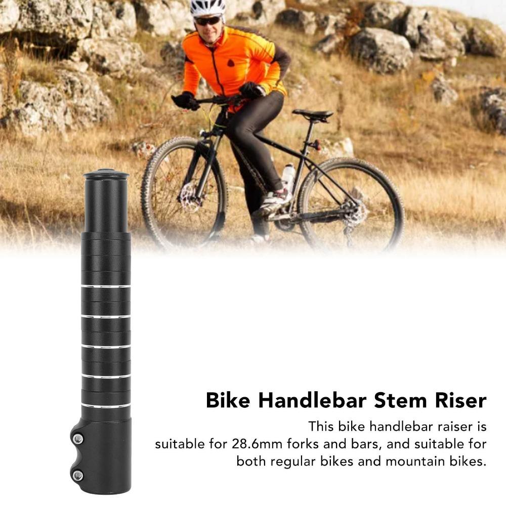 Black Bike Fork Stem Extender 28.6 Mm Diameter Bike Neck Extender Cycling Accessory Upgrade