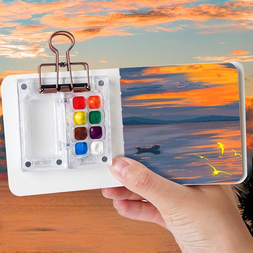 Набор акварели Pocketartist 8/15 цветов для путешествий, портативная палитра, мини-коробка для художников, студентов, путешествий, рисования, художественные принадлежности