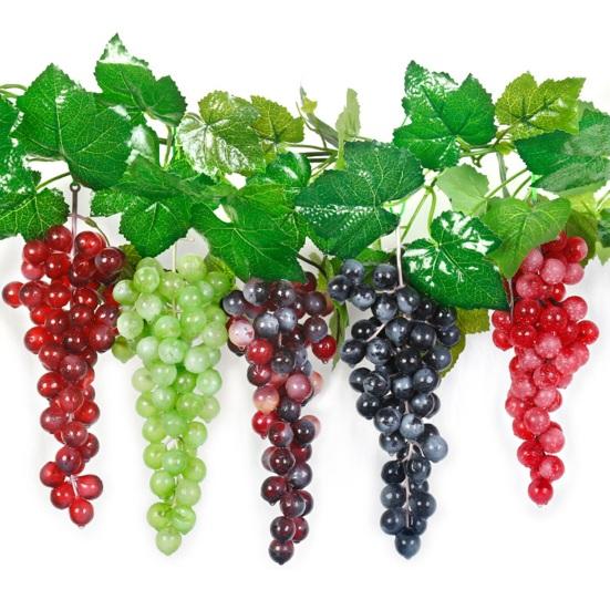 Искусственный виноград, реалистичное широкое применение, мягкая имитация растения, искусственные фрукты, опора для домашнего декора