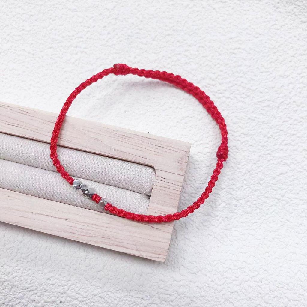 Lucky Red and Black Rope Bracelets for Men and Women - Simple Couple Design