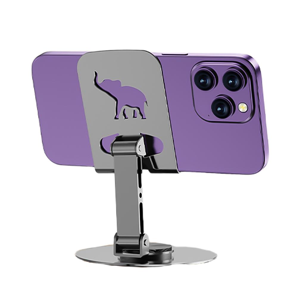 Полностью металлический держатель для мобильного телефона с вращением на 360 градусов, двухосевой складной многоугольный регулируемый для всех мобильных телефонов iPhone iPad