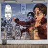 Eren Jaeger Freedom Гобелен Настенный гобелен Японский аниме Гобелен Фон для общежития Ткань Эстетический фон для вечеринки Декор комнаты